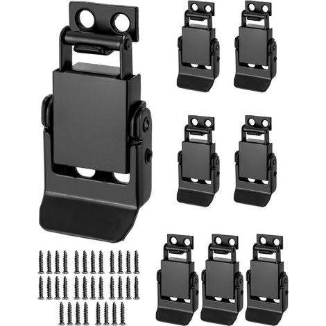 Elementi di fissaggio in acciaio inox E Ambar, 8 pezzi, elementi di fissaggio per pannelli laterali, elementi di fissaggio per scatole, elementi di fissaggio a scatto, 32 viti (1/5)