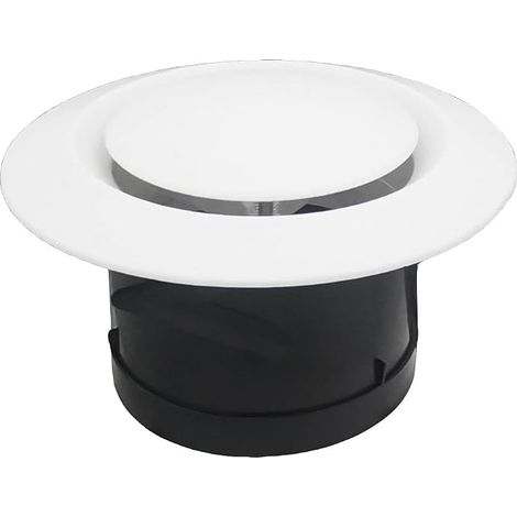 White ABS Air Vent Grille 150mm Exhaust Air Vent Grille Adjustable Exhaust Hood for Ventilation Systems (6 Inch) (1/5)