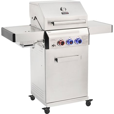 TAINO PLATINUM 2+1 Gasgrill Edelstahl BBQ Sear Zone Griller Keramik-Brenner (1/5)