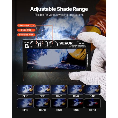 Lentille de Soudage Auto-obscurcissante 108 x 51 mm (1/5)