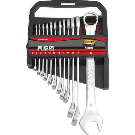 Clés et douilles Modeco mn-51-272 acier chrome-vanadium 12 pcs (1/2)