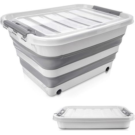 Conteneur de rangement pliable Kemp 30L sur roulettes (1/5)