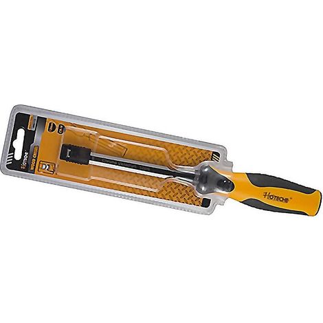 HOTECHE formon bisel 12 mm con mango c/ vanadio blister , Formón biselado 380112. Para trabajos en madera. - Acero, polipropileno y plástico. - 160 x 40 x 40 mm. Hoja de 12 mm. - N