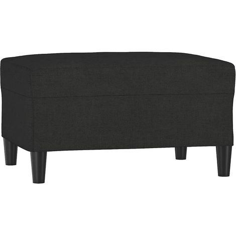 vidaXL Reposapiés de tela negro 70x55x41 cm (1/2)