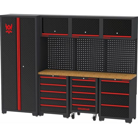 Mobilier d'atelier 4 éléments plateau bois DRAKKAR 72601 (1/5)