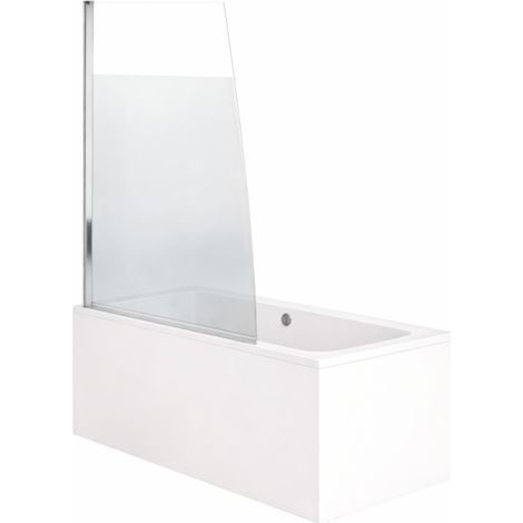 Bañera derecha de 170 x 75 cm, acrílico Elise + mampara de baño izquierda + faldón de esquina + desagüe