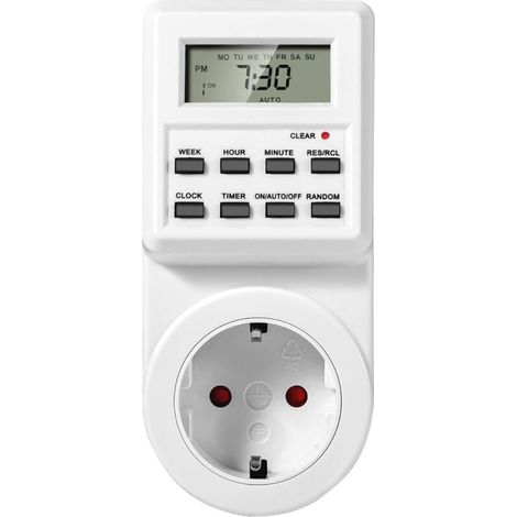 Digital and Electrical Timer Plug, Programmable Plug with Alternating and Repeating Cycles, Countdown Timer Plug, Programmable Timer Plug with LCD, Save Electricity (1/4)