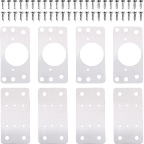 Furniture Hinge Repair Plates, Fixing Screws Reinforcement Doors Cabinets Kitchens Shelves