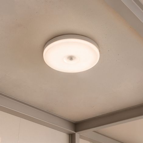 LED-Deckenleuchte 12W Rund Ø216mm No Flicker mit Bewegungssensor PIR und Dämmerungssensor 6500K Kaltweiß