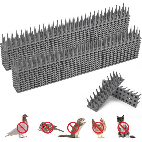 20 punte anti-piccioni da 8,6 m, punte anti-gatto, punte anti-uccelli, punte anti-piccioni, punte anti-piccioni argento, punte anti-piccioni per balcone, finestra, tetto (1/5)