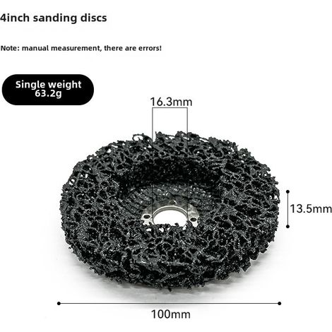 Disque de polissage en acier inoxydable, disque de polissage diamant noir pour décapage de peinture automobile, bois, plastique, nylon, élimination de la rouille (disque de polissage noir de 4 pouces, (1/5)