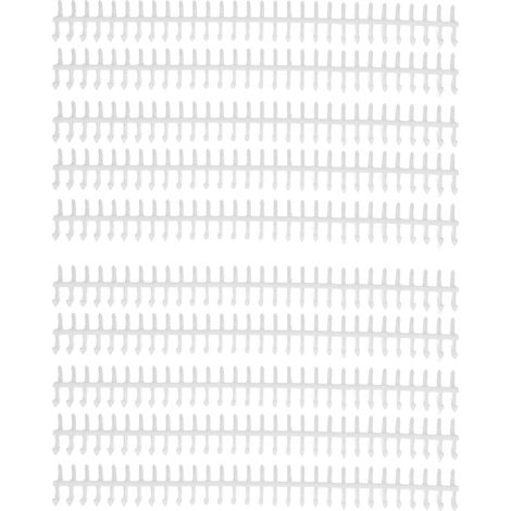 Packung mit 10 Ringbinderclips mit 30 Löchern, 12 mm Durchmesser, A4-Format, zuschneidbar für Bastelprojekte, für Büro und Schule, weiß (1/5)