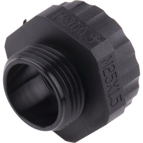 Adaptateur de filetage, RS PRO Noir, M25 M20 ( Prix pour Paquet de 10 ) (1/2)