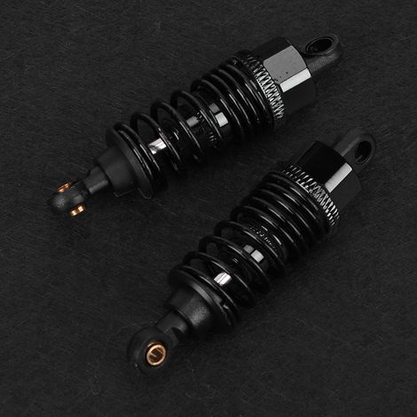 2 pièces Amortisseurs en Métal pour Voiture Télécommandée 1/10, Accessoires de Rechange Noirs 65mm (1/5)
