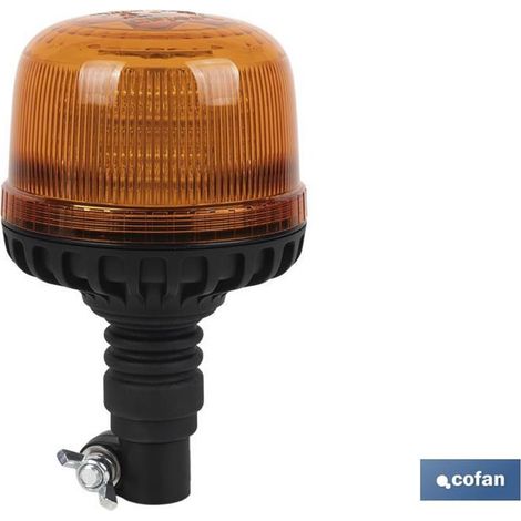 Luce led fissa lampeggiante ece r65 supporto 12/24v ip66