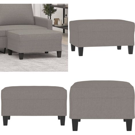 Repose-pied Taupe 70x55x41 cm Tissu - Tabouret - Tissu (1/5)