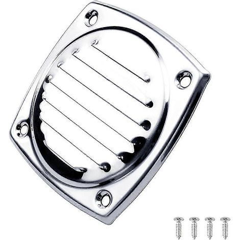 Grille de ventilation carrée à persiennes en acier inoxydable de qualité marine pour bateaux (1/5)