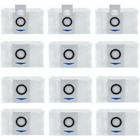 FENOPLASTICALot de 12 Sac d'aspirateur Accessoires pour Ecovacs Deebot X1 Omni / X1 e Omni, Aspirateur Accessoires de Rechange Sac à poussière (1/4)