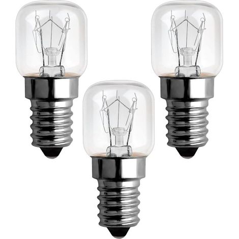 Ampoule Four 15W 300 Degres E14 Dimmable, AC220V-240V, Ampoule Incandescence E14 T22, 85LM Blanc Chaud 2300K, E14 Petit Culot à Vis Pygmy Lamps Pour Micro-ondes, Four, Lampe à sel, 3 Unité (1/5)