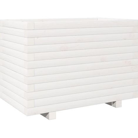 Maison Exclusive - Jardinière blanc 70x40x49,5 cm bois de pin massif