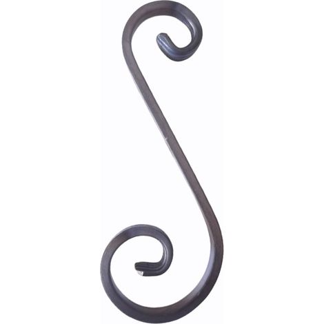 Metalideal Volute en S égal fer plat Helsinki Dimension - 14 x 6 mm