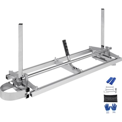 Mophorn Aserradero Portátil, Barra Guía 14«-36», Acero Galvanizado, Motosierra para Tablones de 0.2«-11.81» de Espesor, Aserradero de Corte Transversal de Madera para Constructores, Plateado (1/5)