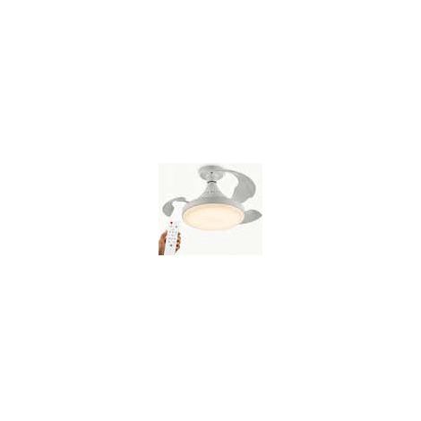 Ventilateur de plafond avec ampoule E27 2 en 1 (lampe à intensité variable + ventilateur 3 vitesses LED 22 W CCT + télécommande 230 V Ø 40 cm)