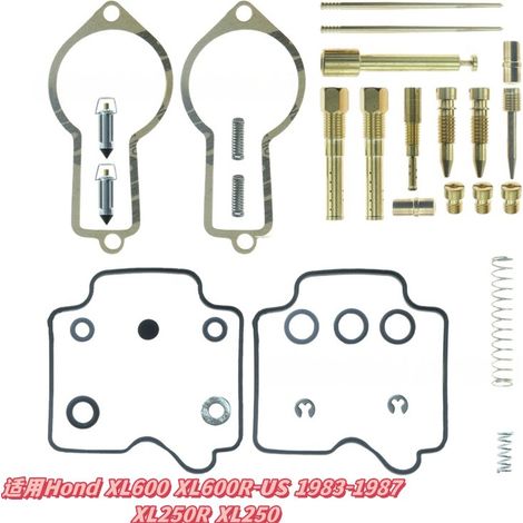 Kit de réparation de carburateur applicable aux Honda XL600, XL600R-US (1983-1987), XL250R et XL250.
