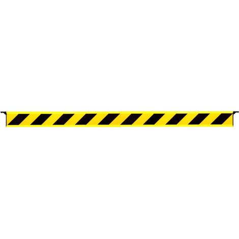 Barrière fixe de 2m rétroréfléchissante Jaune/Noire Hachuré - 1320093 (1/4)