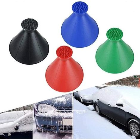 Essuie-glace rond, entonnoir/chasse-neige conique magique pour essuie-glace, lot de 4 (1/5)