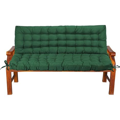 Garden Bench Cushion Swing Seat Cushion Waterproof UV Resistant Garden Bench Seat Cushion for Garden Bench Seat Swing Seat for Indoor Outdoor Green 120x100 (1/5)