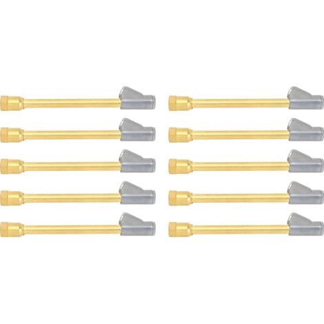 Lot de 10 embouts de gonflage double tête, raccord 1/4" NPT à 2 voies, embout allongé avec bouchon rapide pour moto (1/5)