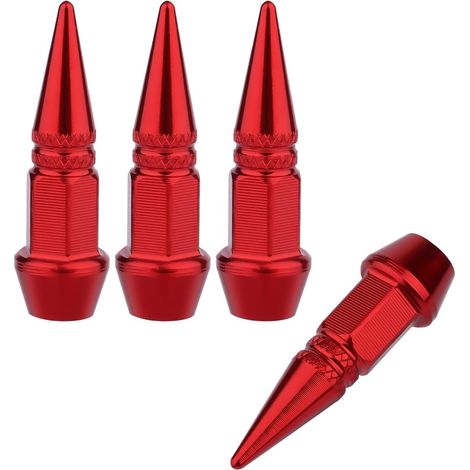 Caps de Valve de Pneu - Aluminium - Étanches et Anti-Poussière - Pour Voitures SUV Camions Vélos et Motocyclettes - Lot de 4 (1/5)