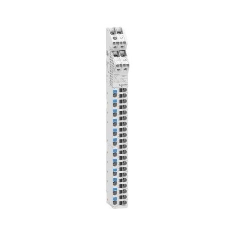 Schneider Electric – Répartiteur vertical 33 points de connexion 125 à 250/440 V – Type de port connectique : 33 – SKU SCHA9XPK707