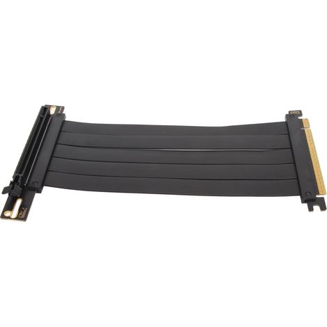 Flexibles PCIe 4.0 x16-Verlängerungskabel, 90 Grad, kompatibel mit RTX 4090, 40 cm, schwarz – Hochgeschwindigkeitsanschluss für Grafikkarten