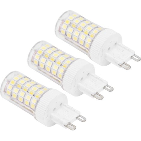 Lot de 3 ampoules LED G9 2835 10W 1000LM, 360°, en céramique, pour intérieur (cuisine, etc.), 220V, lumière chaude (1/5)