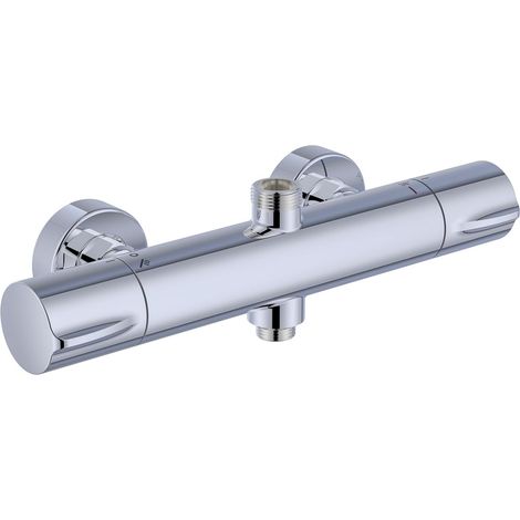Mitigeur Douche Thermostatique Chromé 2 Sorties, Ronde (1/5)