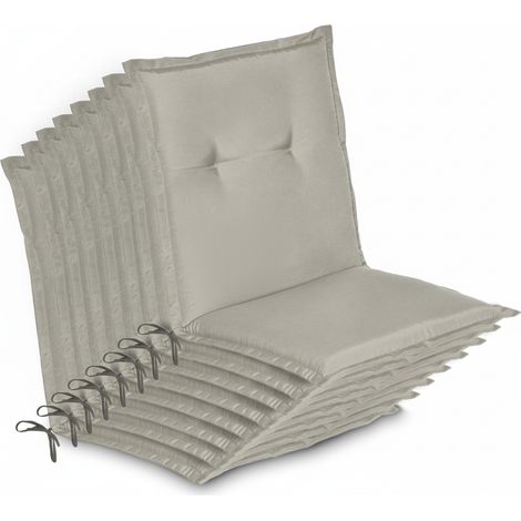 Lot de 8 coussins d'assise Loft NL, 100x50x6cm, gris clair