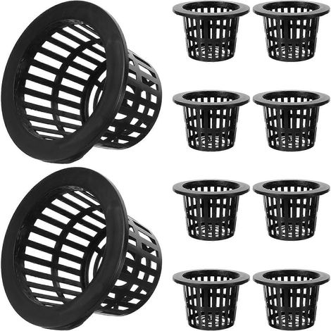 Lot de 10 pots en filet en plastique pour culture hydroponique, petits paniers de plantation, pots et conteneurs pour plantes (1/5)