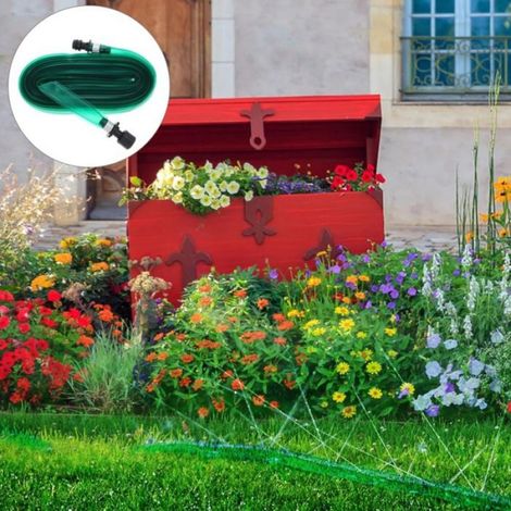 Tuyau Arrosage - PVC Flexible Perforé - Pour Irrigation de Jardin et Potager - Distribution Uniforme de l'Eau - 15 m × 16 mm (1/4)