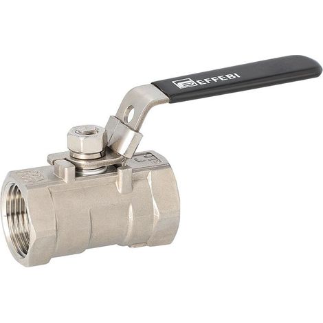 Vanne d'arrêt à visser, inox, double femelle 1'' (26/34) - Effebi