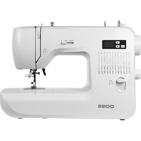 Machine à coudre informatisée 60 points avec écran LED, pédale et éclairage, châssis métallique, travaux manuels, polyvalent (1/5)