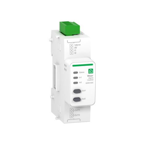 Schneider - Wiser Energy - Module ru00e9cepteur 2 entru00e9es + 2 sorties - Alarme + Contru00f4le + Comptage - Ru00e9f : EER31500R