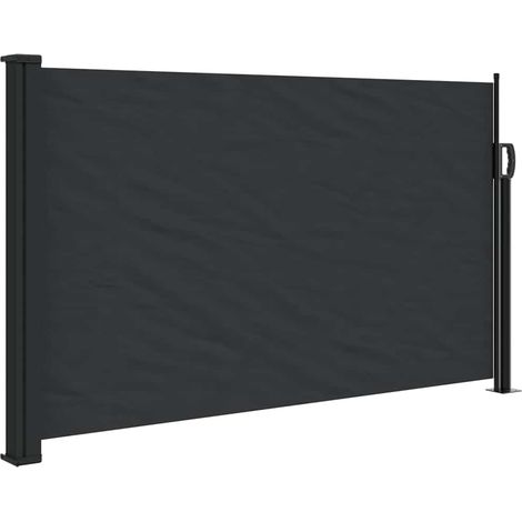 Retractable Side Awning Black 117x300 cm vidaXL