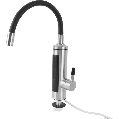 Robinet chauffant rotatif à 360° pour salle de bain et cuisine, eau chaude et froide, chauffe-eau électrique sans réservoir avec affichage numérique, prise US 110 V (1/5)