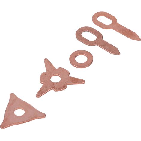Kit de 25 anneaux de débosselage triangulaires et ronds pour carrosserie automobile, outil de réparation et de soudure. (1/5)