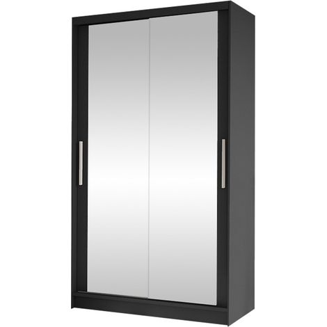 Armoire Closico Structor VII, Noir, 200x100x58cm, Portes d'armoire: Coulissantes, Nombre d'étagères: 4