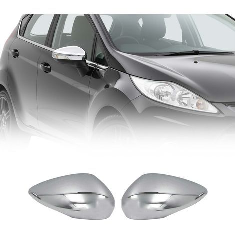 OMAC Coques de Rétroviseurs Compatible avec Ford Fiesta/B-Max 2008-2017 en ABS Chromé 2X (1/5)