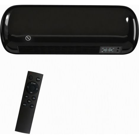 HOMCOM calefactor eléctrico de pared, 2000w, con 3 modos, pantalla led, termostato, temporizador 24h, oscilación y mando a distancia (1/5)