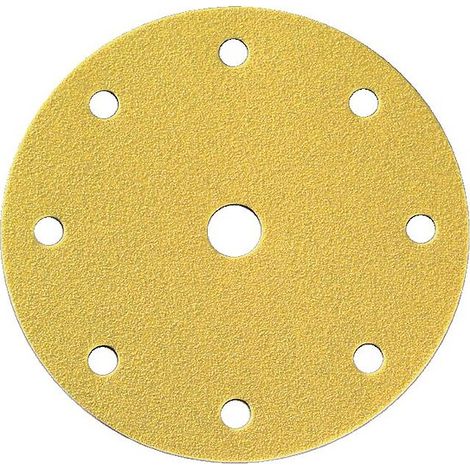 Abrasifs en disques papier auto-agrippant perforés 6 trous corindon Aber diamètre 150 mm grain 120 boîte de 50 - KLINGSPOR